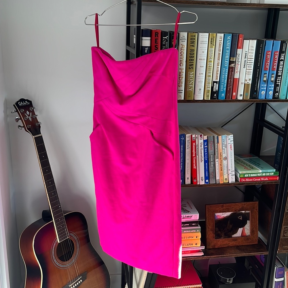 Pink dress.
